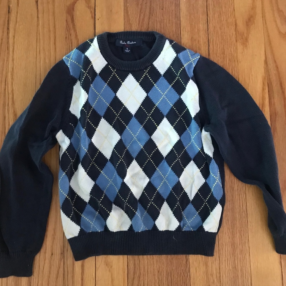 Brooks Brothers Argyle Boy's Blue Sweater